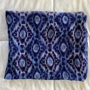 Blue Pattern Circle Scarf